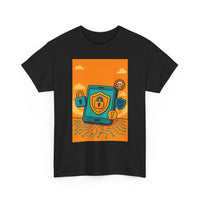Cybersecurity Phone Graphic Tee — Data Privacy Shield Design