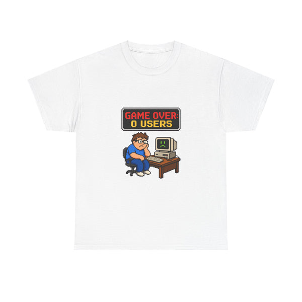 Game Over: 0 Users - Retro Pixel Arcade Tee