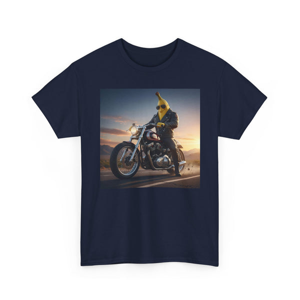 Nano Banana Rider Motorcycle T‑Shirt — Retro Biker Graphic Tee Nanobanana.ai