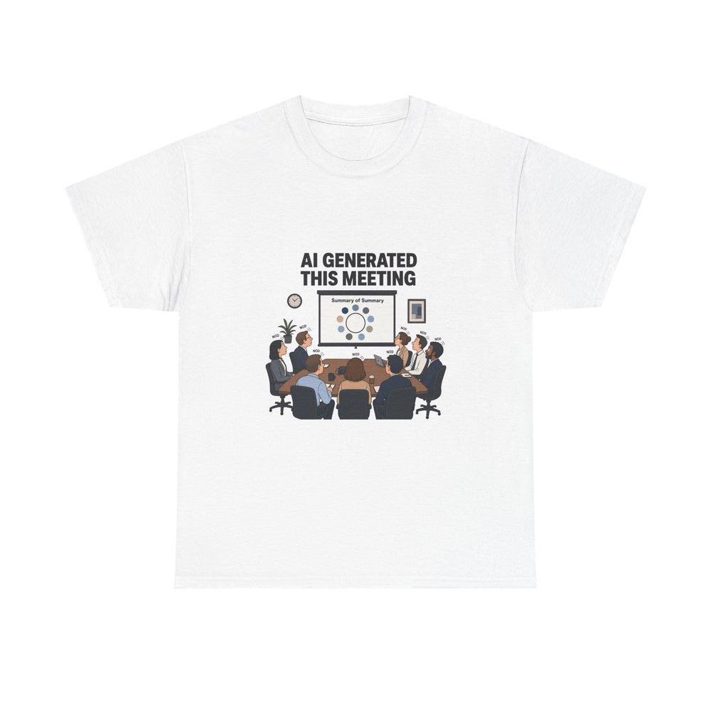 AI Generated This Meeting - Office Satire Tee