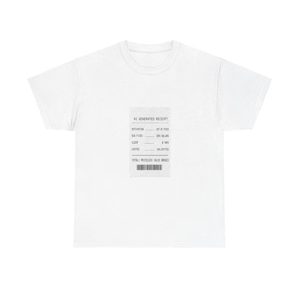 AI Generated Receipt - Itemized Developer Tee