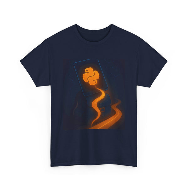 Python Flame Graphic Tee — Neon Coding Logo T-Shirt