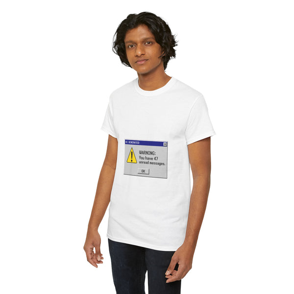 47 Unread Messages - Retro Error Dialog Tee